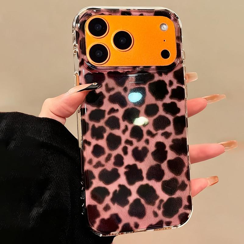 Роскошный чехол для телефона с леопардовым принтом и пайетками для iPhone 17 16 15 14 13 12 11 Pro Max XS X XR 16E 16 Plus 17 Air Ударопрочная задняя крышка