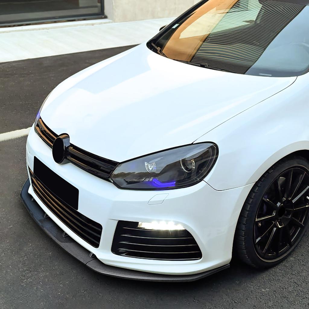 Front Bumper Lip Spoiler Diffuser Splitter Body Kits for Volkswagen VW Golf 6R Golf MK6 R 2008-2012 Modification Accessories