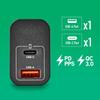 Chargeur Mural - NGS - ERA 20W - 2 Ports USB-C Et USB-A - Charge Rapide - GaN Ignifuge