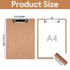 Wood Clipboards Hardboard Office Clipboards Standard A 4 Letter Size Clipboard with Low Profile Clip,Size 12.4×9Inch