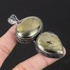 Pyrite Gold Gemstone Handmade 925 Sterling Silver Pendant, Double Pyrite Gemstone Pendant, Pendant Pyrite Necklace For Women