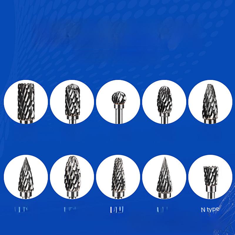 Фреза-напильник из карбида вольфрама 3x5 мм для обработки металла и дерева с одинарной/двойной канавкой