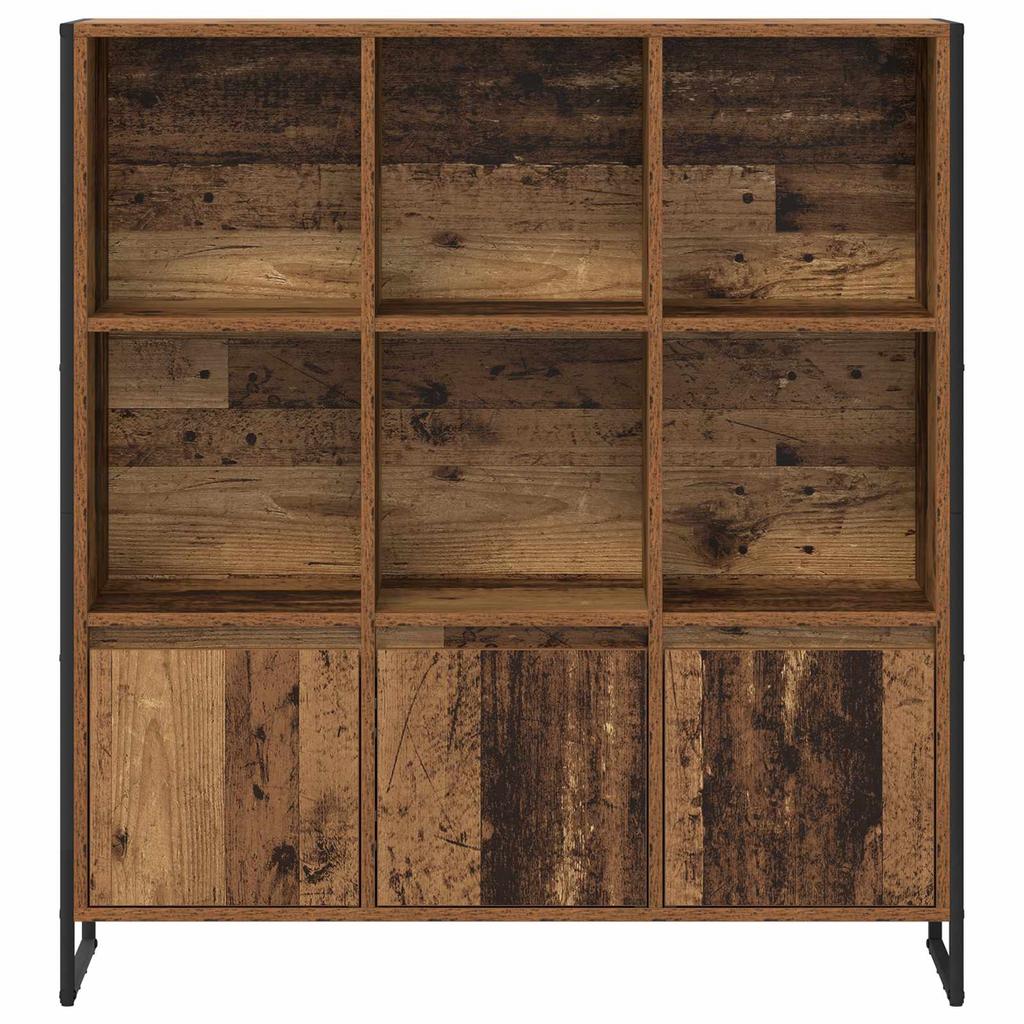 Bookshelf Set of 2 Reclaimed Wood Look 99.5 x 30 x 108 cm Engineered Wood