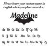 Jeshayuan Custom Bat Name Necklace Custom Gothic Name Necklace For Women Old English Font Name Necklace with Bat For Men