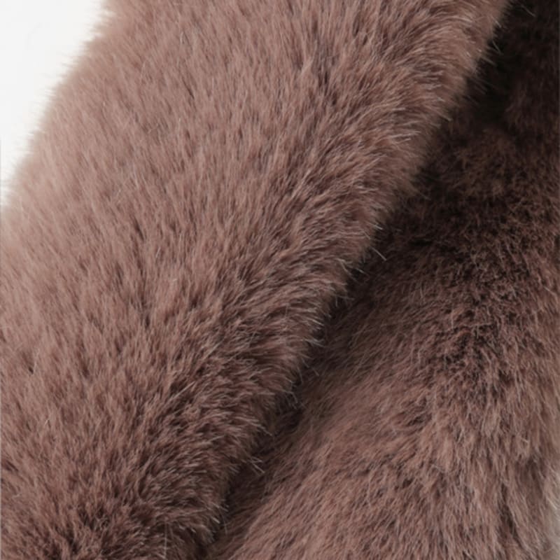 LALA Меховой шарф Petite-Cocoa