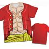 Anime One Piece Luffy Summer Cosplay T-shirt Oversized 3D Adults Children Multifunctional Cosplay Tops Clothing