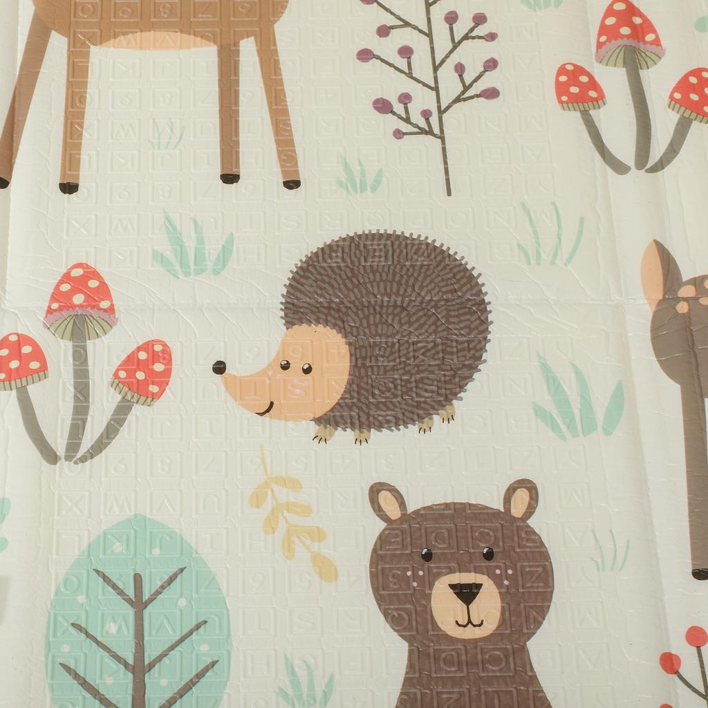Baby Play Mat 196 X 176 X 1.5 Cm Foldable Double Sided Crawling Mat Multicolor