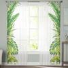 Тропические растения фон тюлевая оконная занавеска для гостиной спальни вуаль прозрачные шторы кухонные шторы
