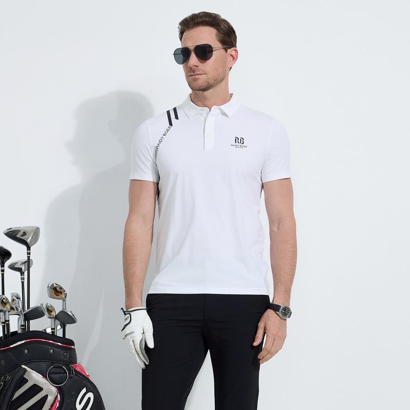 Sunscreen, antibacterial, quick drying 2025 summer men's sports outdoor short sleeved polo shirt