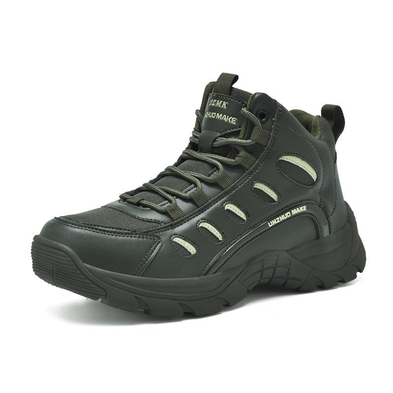 New Outdoor Training Boots Men High Top Hiking Shoes Autumn Winter Travel Hiking Sneaker Anti slip Wear-Resistant Casual Shoes