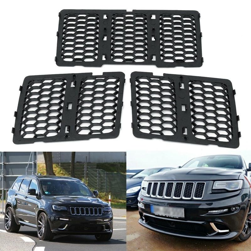 Черная Передняя Решетка Радиатора и Декоративная Сетка для Jeep Grand Cherokee 2014-2016