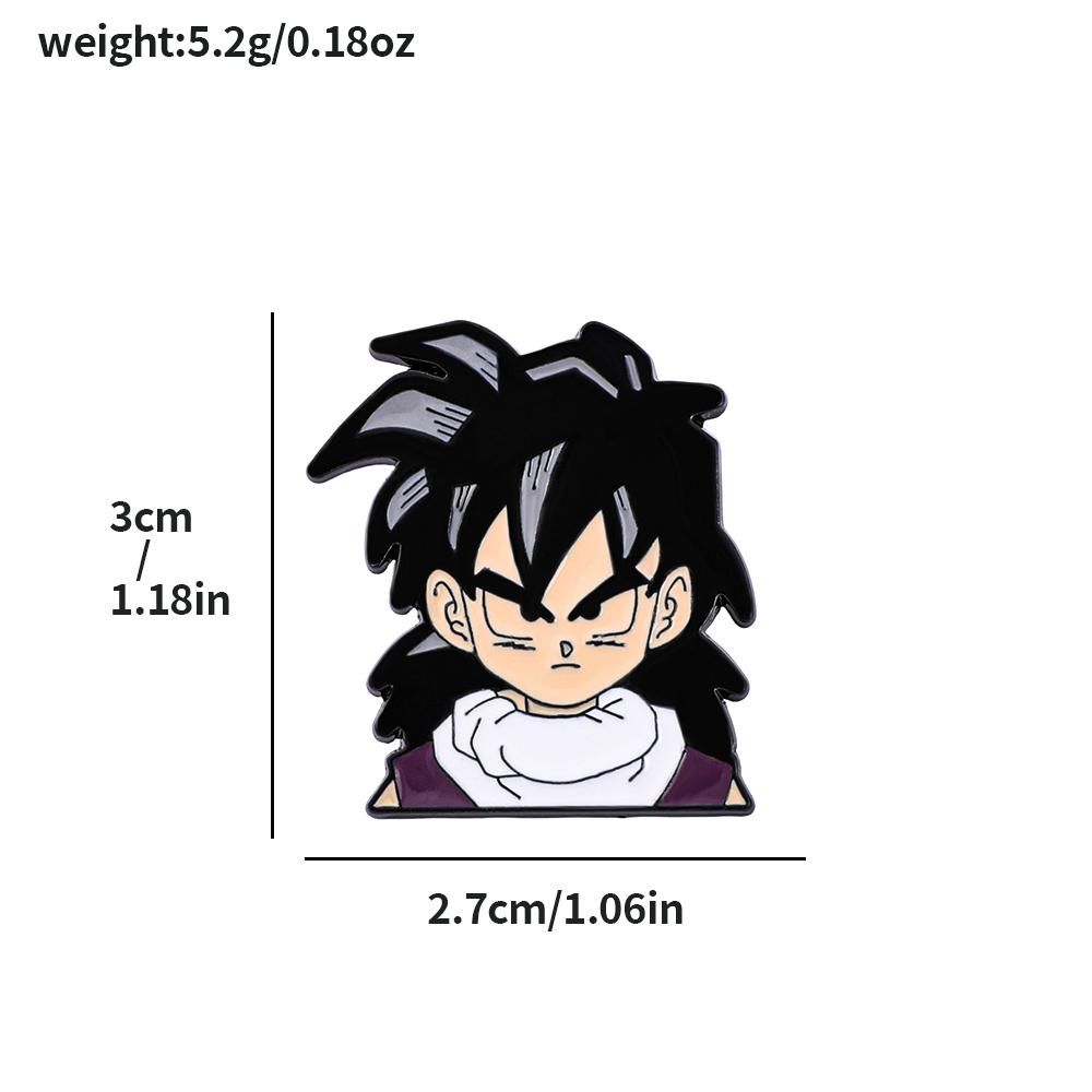 Брошь из аниме Dragon Ball - Кавайный узор с Гоку, Вегетой, Гоханом, Значок с персонажем японского мультфильма, Маленький подарок, Аниме-аксессуары