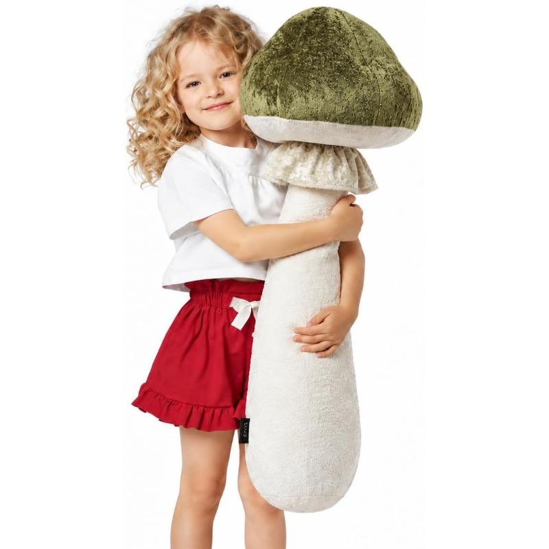 70/85CM Soft Mushroom Plush Pillow Luxury Mushroom Stuffed Long Body Pillow Gifts for Christmas Birthday Sofa Home Decoratio