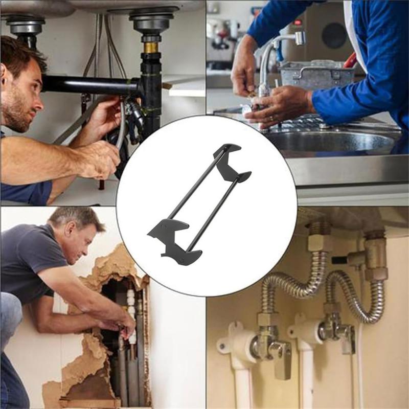 Бытовой ключ для ремонта раковины, сантехнический инструмент, ключ для желоба, ключ для крана, сантехнический трубный ключ, шестигранный ключ с четырьмя лапами, инструмент для гаечного ключа для ванной комнаты
