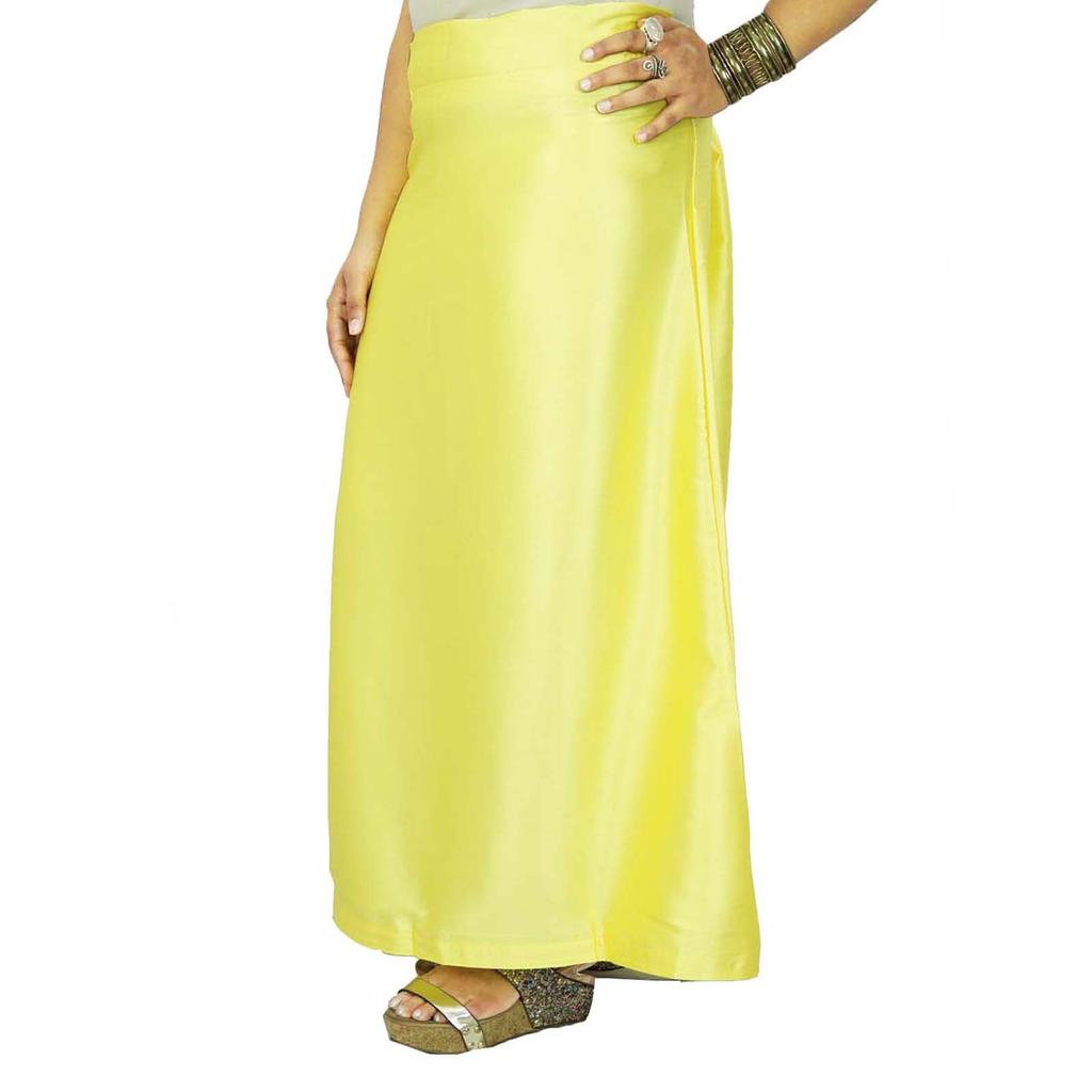 Индийская атласная шелковая юбка из Болливуда, твердая подкладка для женщин сари