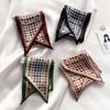 Korean Spring and Autumn New Houndstooth Decoration Slim and Narrow Long Scarf Women's Clarbone Scarf Headband Kitten Strap