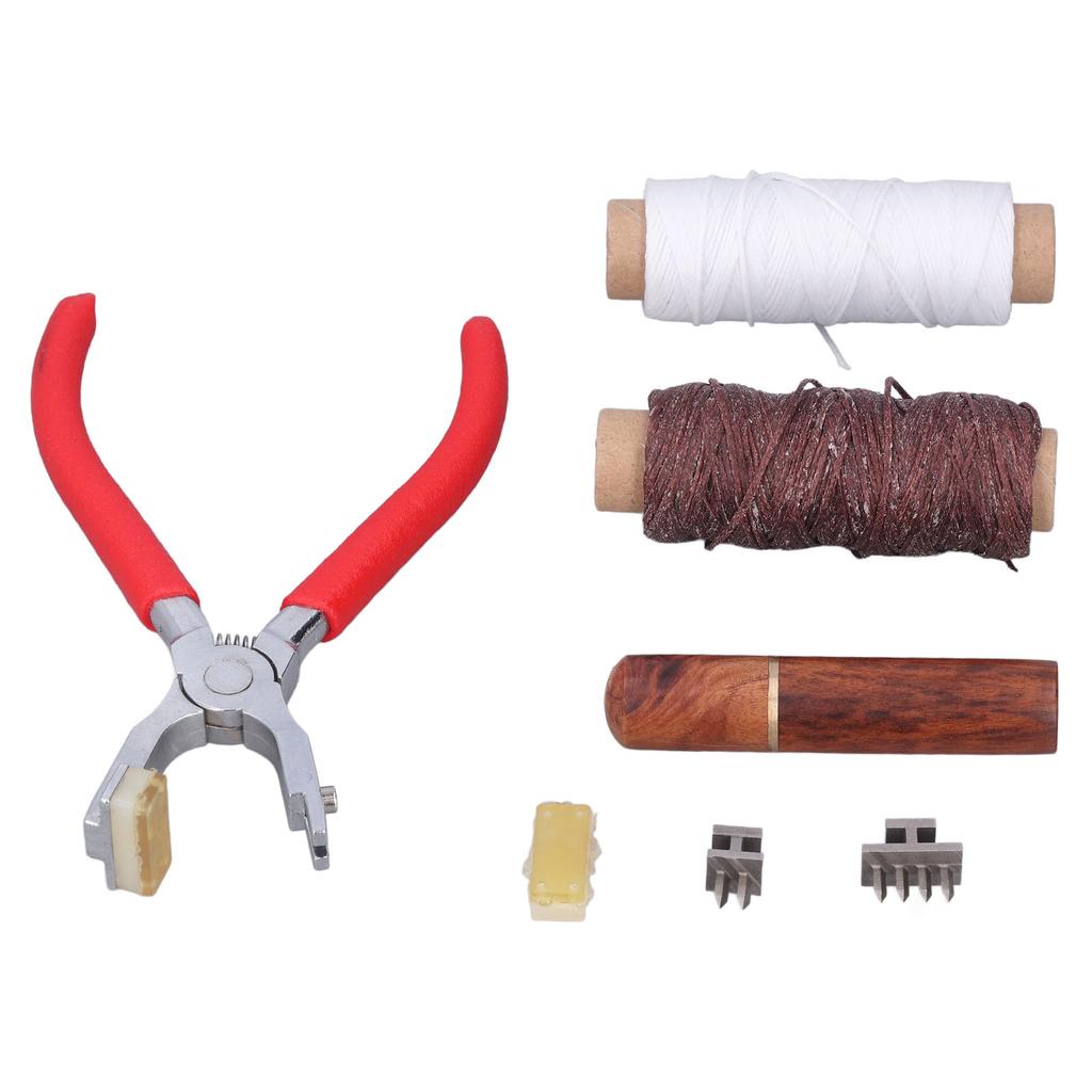 Leather Working Tools Stainless Steel Pliers Needles Threads Durable Widely Used Leather Working