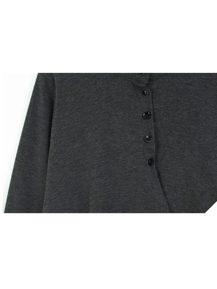 Xitao Однобортная женская футболка с нерегулярным крестом GMM1164