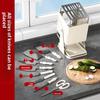 Knife Rack Kitchen Household Countertop Knife Holder Integrated Knife Block Storage Rack Detachable Draining No Installation Nee