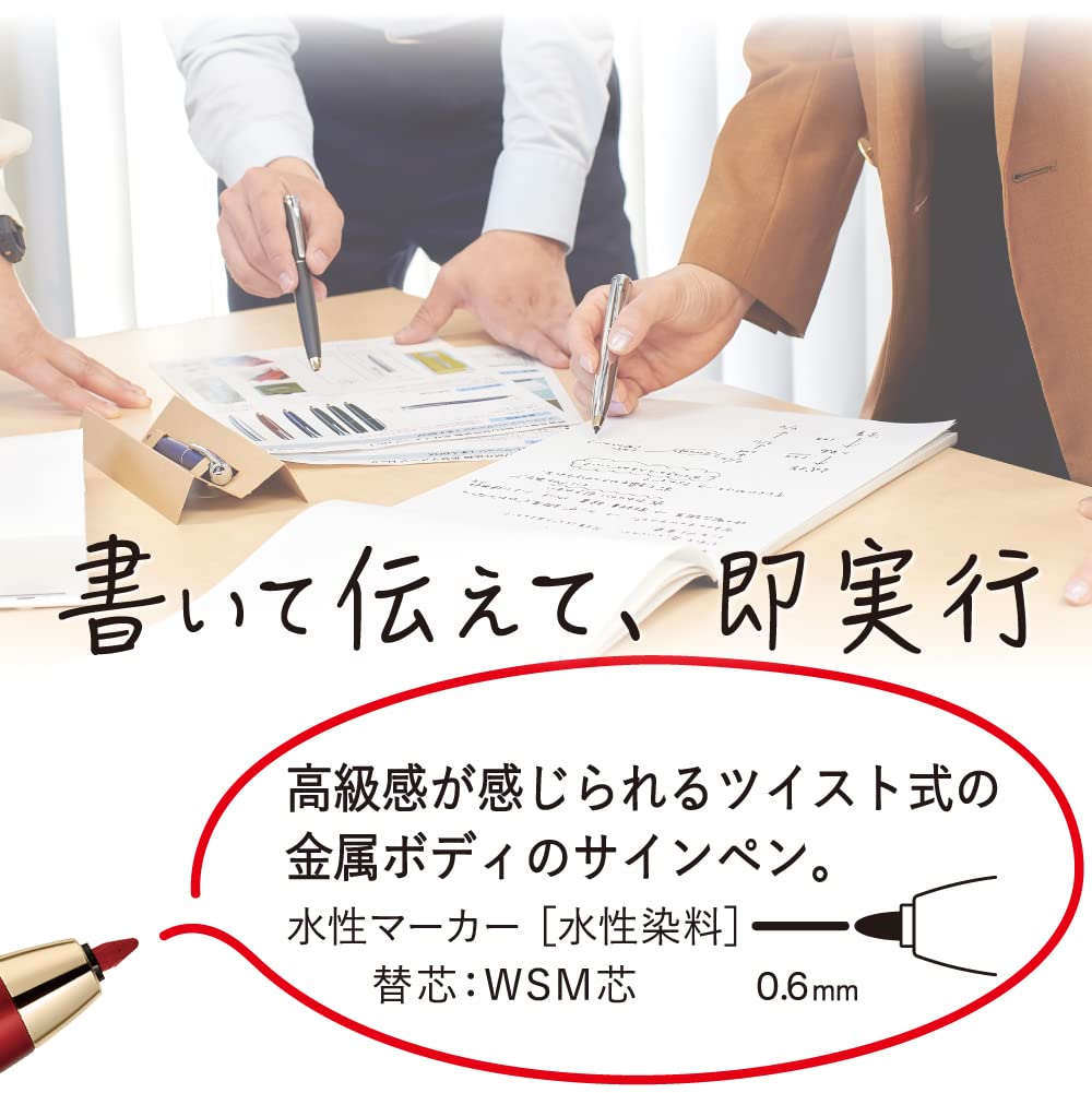 ZEBRA стержень для ручки WSM красный стержень 10 штук на водной основе B-P-RWSM-R