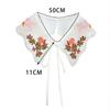 Cute Colorful Embroidery Fake Collar Hollow Detachable Scarf Shawl Organza False Collar For Girls Shirt Skirts Sweater All Match