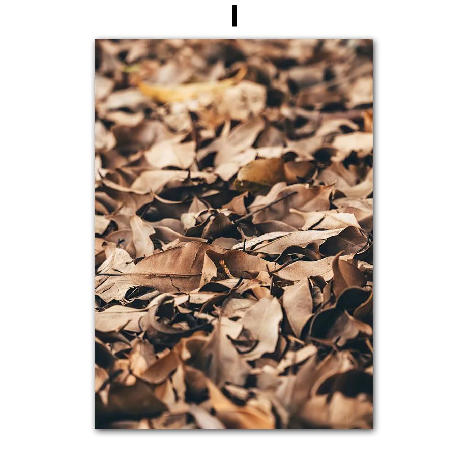 Осенний лес опавшие листья Тихий дом у озера настенные художественные принты домашний декор фотографии холст картины постеры украшение гостиной