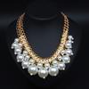 European and American Versatile Multi-layer Pearl Rhinestone Short Collarbone Necklace Exaggerated Women's Accessories