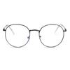 Fashion Round Vintage Eye Protection Anti-Blue Light Eyeglasses Metal Glasses Ultra Light Frame