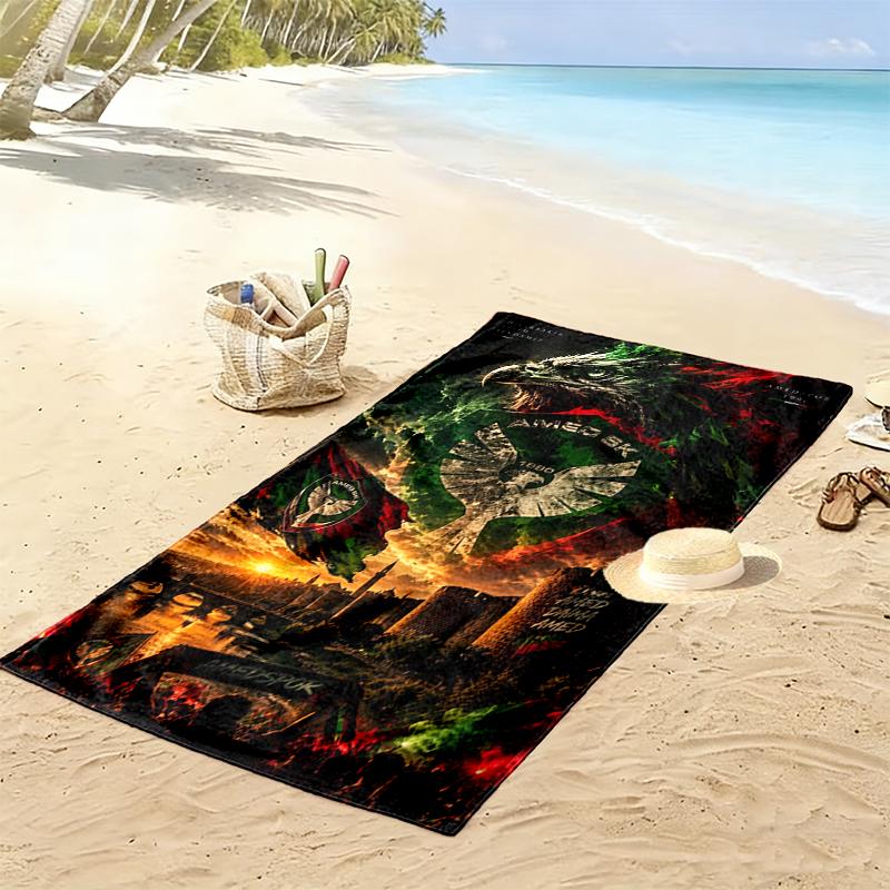Amedspor Print Beach Towel Large Soft Quick Dry Towel For Beach Camping Swimming