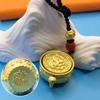 Copper Chinese Style Lucky Pendant Brass Coins Car Key Ring  Backpack Decoration