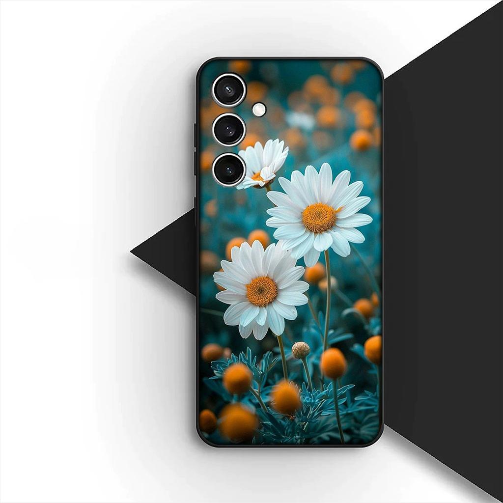 for Samsung Galaxy A35 A36 A55 A26 A05 A06 A14 A50 A51 A53 A54 A12 A13 A23 Phone Cover Case Fresh Little Daisy Flower Wallpaper