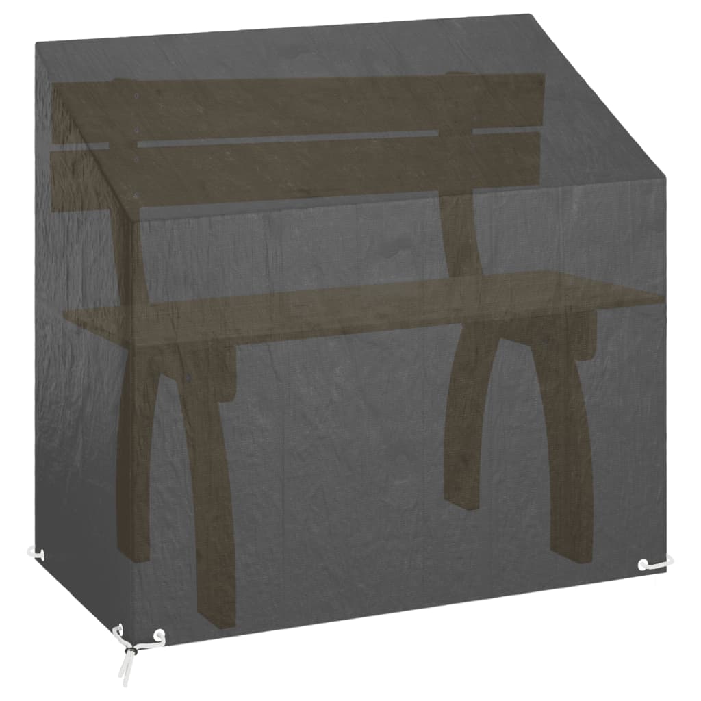 Garden Bench Cover with 8 Eyelets 130 x 70 x 70 88 cm Polyethylene
