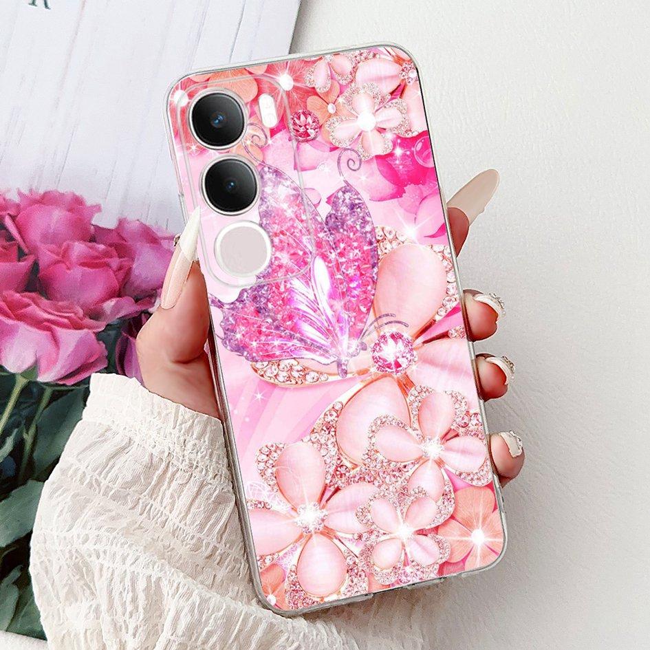 Silicone Case For Vivo Y19s V2419 Cover Lovely Cat Butterfly Cartoon Soft Back Protective Shell For Vivo Y19s 4G Y 19s TPU Coque