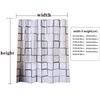 Waterproof Shower Curtain Mildew Proof Durable Bathroom Screens With Hooks Modern Printed Bathtub Curtains Bathroom Accessories