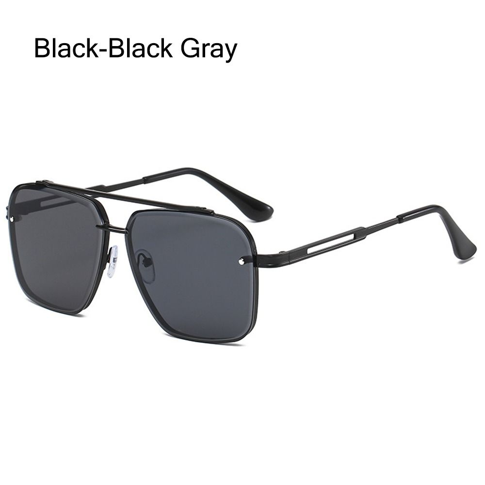 Big Metal Frame Gradient Sunglasses Classic Driving Oversized Square Sunglasses UV400 Protection Traveling Shades