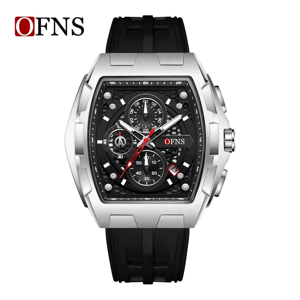 OFNS1210 Bucket Shaped Men's Watch Night Light Hand Waterproof Leisure Sports Quartz Watch Fashion Cool Classic Watches for Man