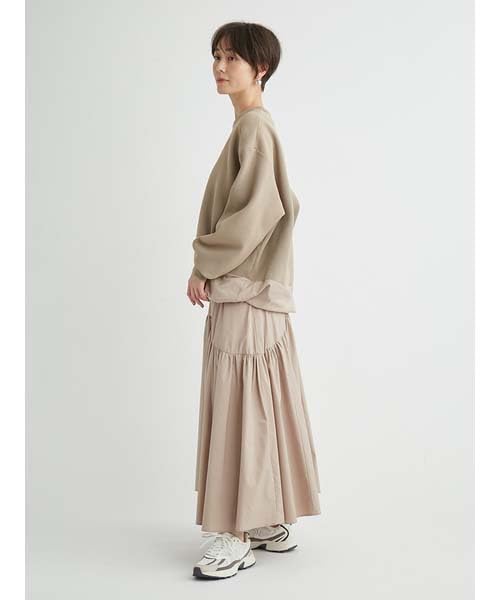 Atelier Комплект из пуловера и многослойной юбки 13WFO244098 GBEG [Emi] для женщин