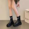 Shoes for Women Thick Sole Knee-High Elastic Long Boots Women Autumn Winter New Letter Height Increasing Motorcycle Women Boots