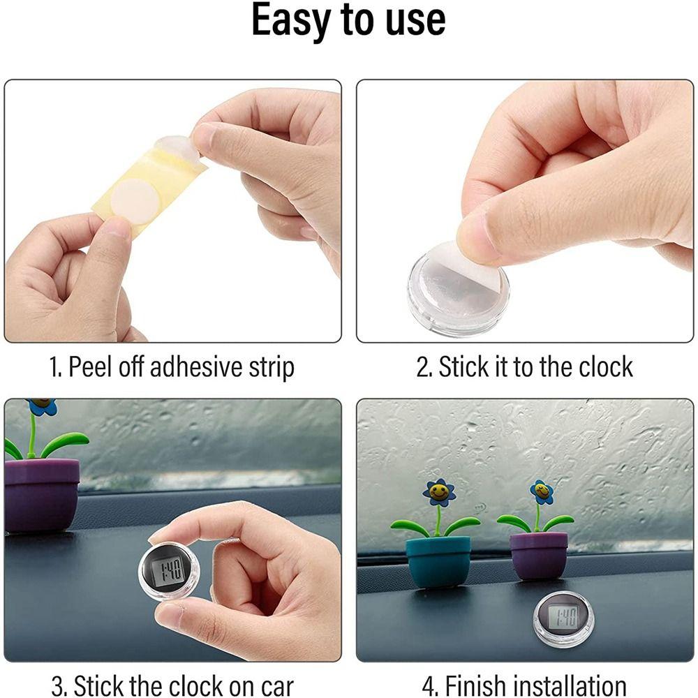 ABS Мотоциклетные Электронные Часы Мини Автомобильные Часы Простое Использование Мотоцикл