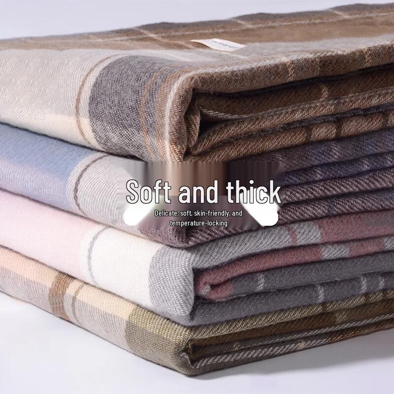 Korean Style Plaid Tassel Scarf