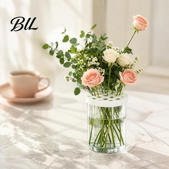 Reusable Floral Fixer Silicone Flower Arranging Grid, Stretchable Honeycomb Arranger & Fixation Tool Vase Holder, Flexible Arrangement for Home Decor