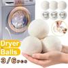 3/6 шт. Шерстяной сушильный шарик Антистатический Специальный шарик против спутывания шерсти Бытовой сушильный шарик Многоразовые детали для стиральной машины 6 см