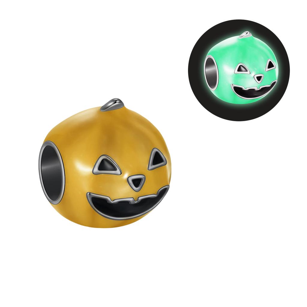 Halloween Copper Luminous Pumpkin Gift Ghost Skull Chameleon Charms Fit Original Bracelets Diy Jewelry Accessories