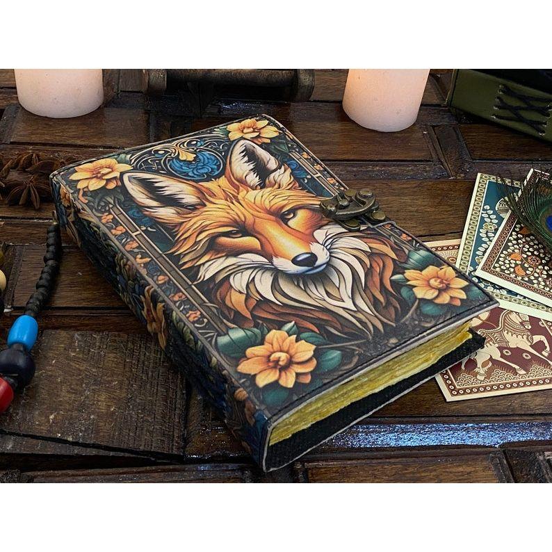 Wolf Grimoire Leather Journal • Handmade Leather Journal, Celtic Journal, Edge Pages Daily Notpad, Recipe Book, Travel Diary,