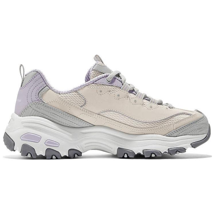 Skechers DLites 1.0 Delight Удобные Универсальные Увеличивающие Рост Низкие Папины Кроссовки Женская Кроссовка Серый 150536-NTGY