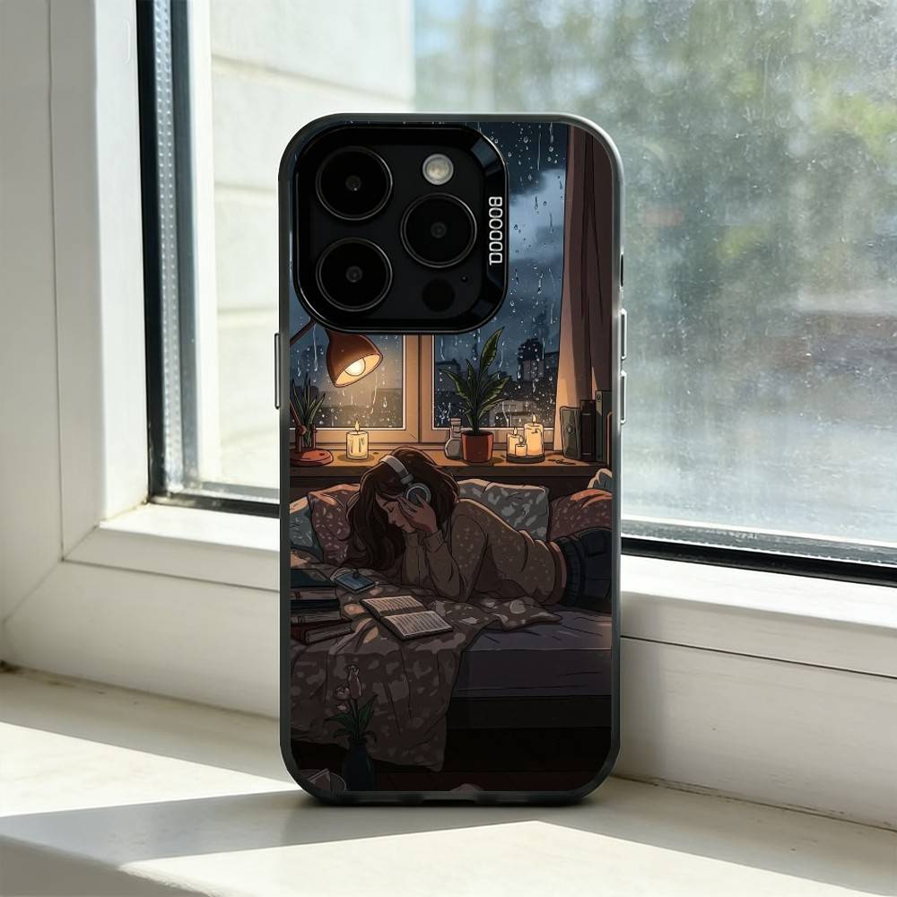 Чехол для телефона с иллюстрацией "Кофе-Учеба-Книга" для iPhone 17,16,15,14,13,12,11 Plus,Pro Max,XS,Красочный Серебряный Чехол для телефона Funda Cover