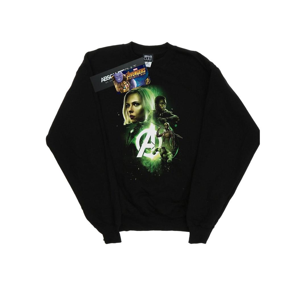 Marvel Womens/Ladies Avengers Infinity War Widow Panther Team Up Sweatshirt
