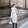 Winter New Korean Version Long Knee Down Cotton-padded Jacket for Women with Large Fur Collar Slim and Thickened Cotton-padded Jacket for Women