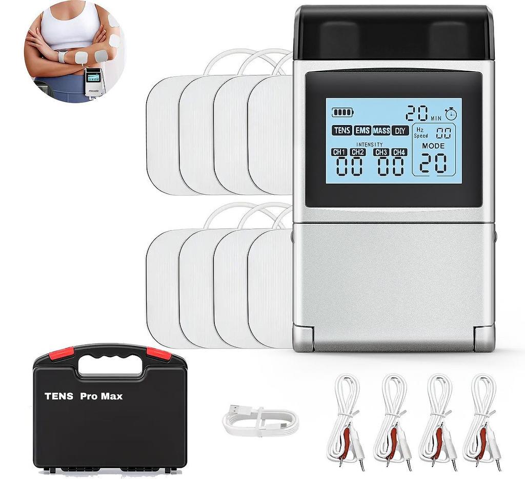 Трансграничный аппарат ТЭНС и ЭМС для меридианной терапии: 60 Режимов, 4-канальный импульсный массажер для плеч, шеи и шейного отдела позвоночника.