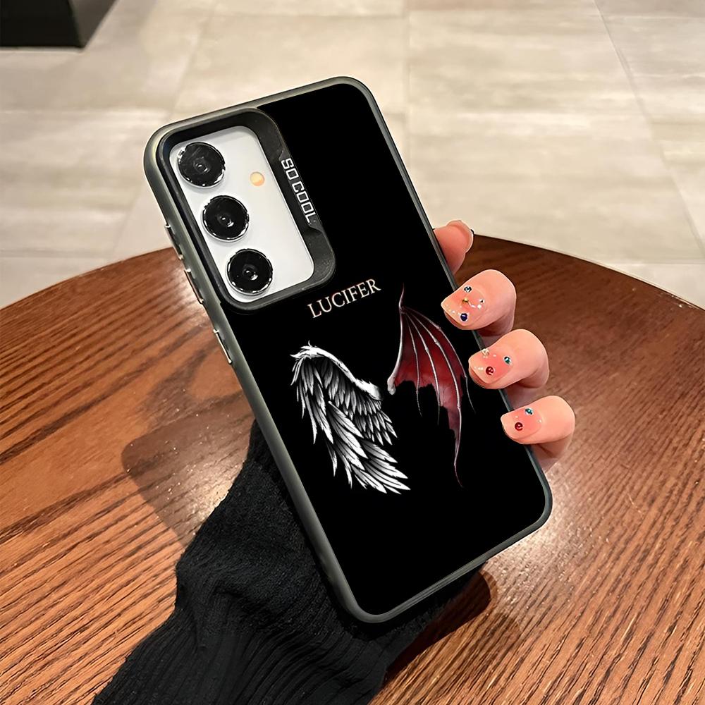 Чехол для телефона Lucifer Сериал Для Samsung Galaxy S24 S23 S22 S21 S20 Note20 Ultra Plus Fe цветной серебристый